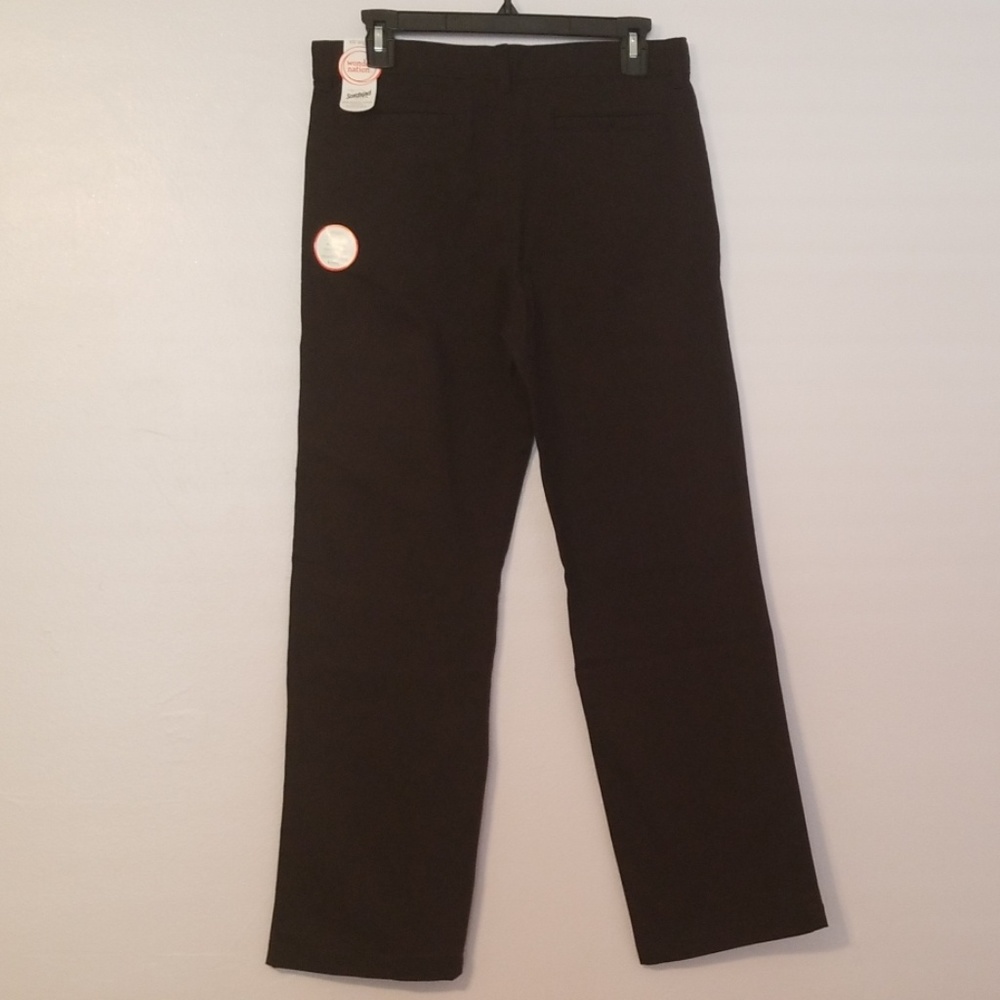 Wonder Nation Boys Black Twill Pants, 16 Husky